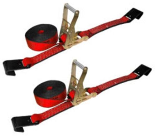 3 X 60 Inch Tie Down Ratchet Straps Operated With Flat Hook