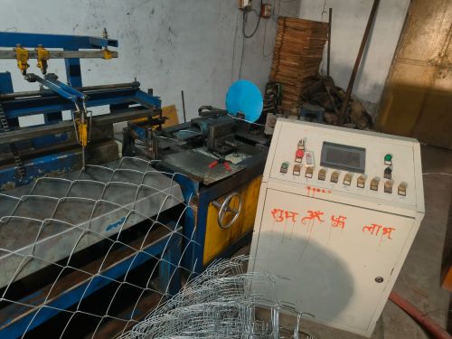 Semi Automatic Chain Link Fencing Machine, Color : Grey for Industrial