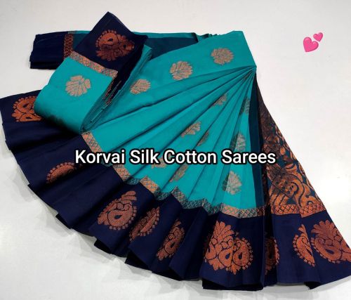 Checked Cotton Pattu Saree, Color : Green, Red Fashionable