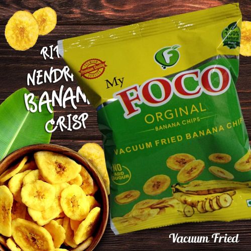 Crispy Vacuum Fried Banana Chips, Color : Yellow for Ready-to-eat Snack