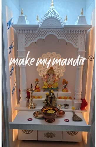 Plain Polished Customized Corian Mandir, Color : Multicolor Antique
