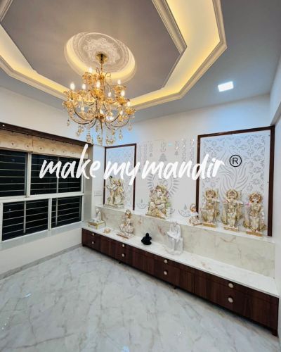 Plain Polished Customized Room Mandir, Color : Creamy, Light Brown