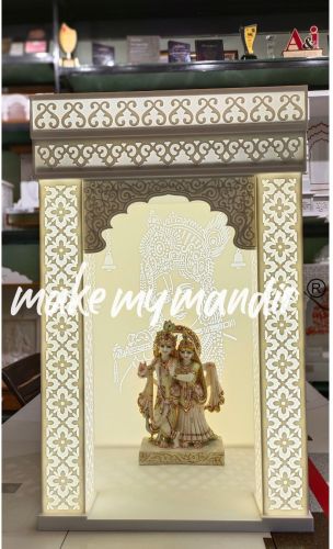 Plain Polished Customized Wall Floor Mandir, Color : Creamy