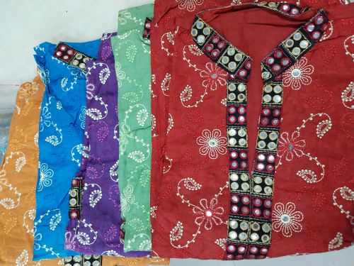 Printed Cotton Semi Stitched Kurtis L, XL Casual Wear