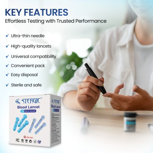 Plastic Stergic Blood Lancets, Universal Size, Shape : Rectangular