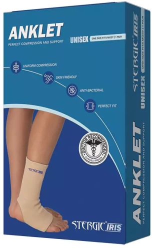 High Quality Fabric Stergic Iris Anklet, Color : Brown M