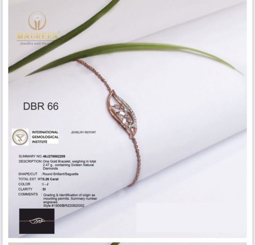 Diamond Bracelets, Color : White Gold Elegant Sophisticated