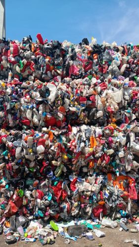 HDPE Bottle Bales Crushed for Plastic Recycle