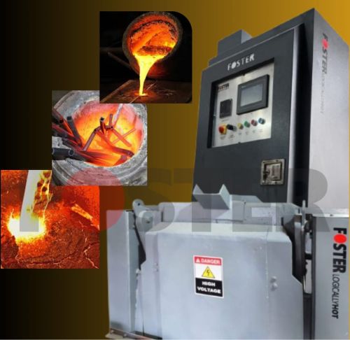 Automatic Electric Iron Tilt Induction Furnace, Brand Name : Foster