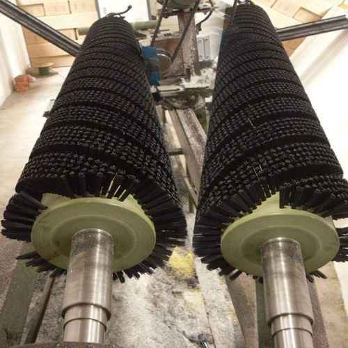 Steel Wire Nylon Roller Brush, Color : Black, Blue, Green, White