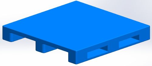 4 Way Entry Non Reversible Plastic Pallet L1130 X W1130 X H160 Mm SIP-R24-1313FP-OO