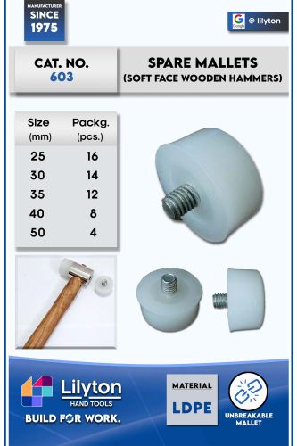 Lilyton Soft Face Hammer Mallets (Wooden Handle)