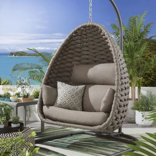 Plain Polished Stand Hammock Chair, Color : Grey 20x16inch