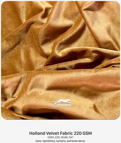 220 GSM 54 Width Upholstery Holland Velvet Fabric