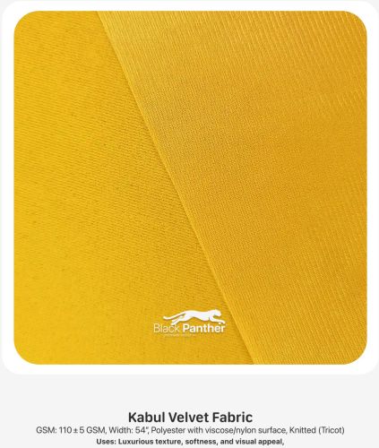 Kabul Velvet Fabric 110 GSM | 54” Width | Polyester Viscose/nylon | Luxurious Soft Texture