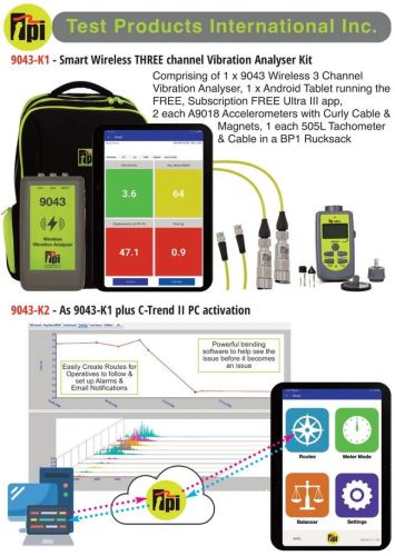 Triaxial Wireless Vibration Analyzer with Software, Color : Black