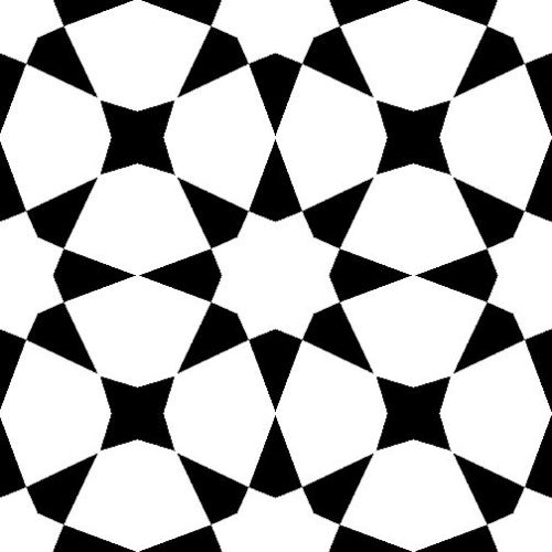 Unpolished Black White Matt Ceramic Moroccan Tile 30x30cm