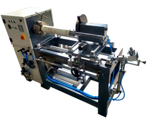 Rewind and Semi-Automatic Slicing Machine for HDPE Fabric Tape with Liner