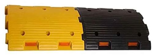 Rubber Color Coated Road Safety Speed Breaker, Color : Yellow 7 Black