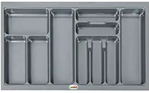 Gentech PVC Cutlery Tray, Color : Grey 600mm to 900mm, 600mm