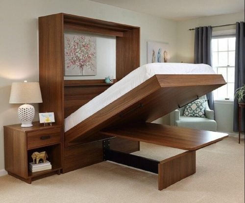 Wood Compact Folding Bed for Guest Room, Brand Name : Novelty House