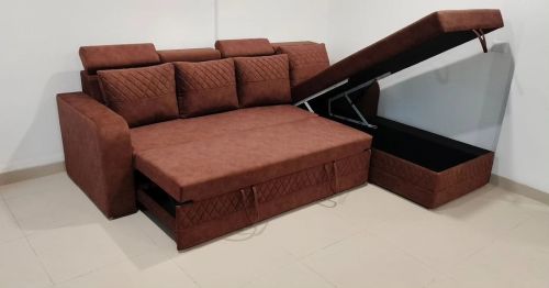 Convertible Sofa Bed with Storage Box Modern