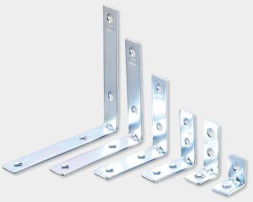 Polished Stainless Steel L Brackets, Color : Silver