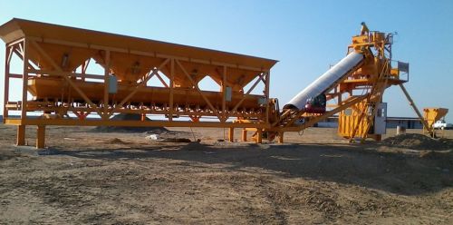 Horizontal Compact Concrete Mixing Plants, Weight : 5000-20000 Kg
