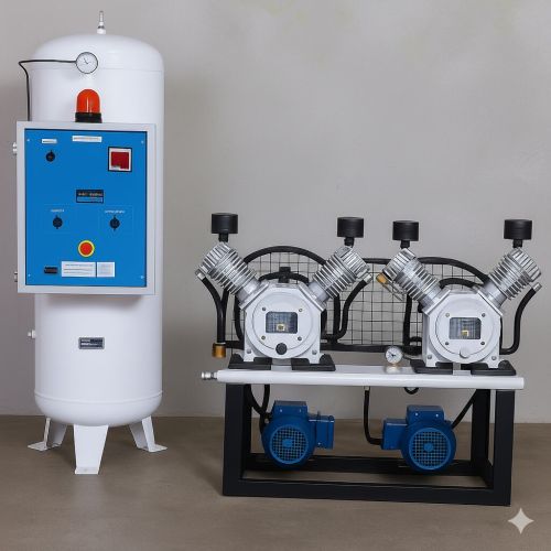 50Hz Automatic Medical Reciprocating Air Compressor Systems