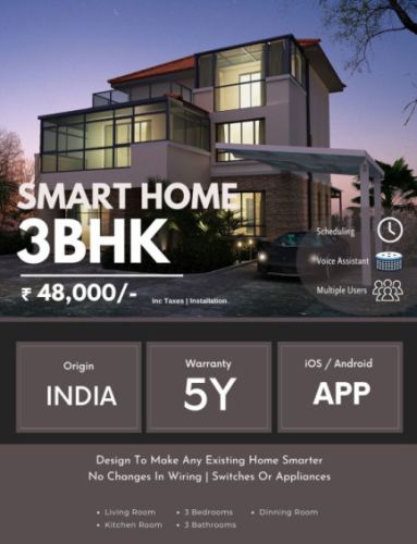 Vission 3bhk Smart Home Automation System, Color : White