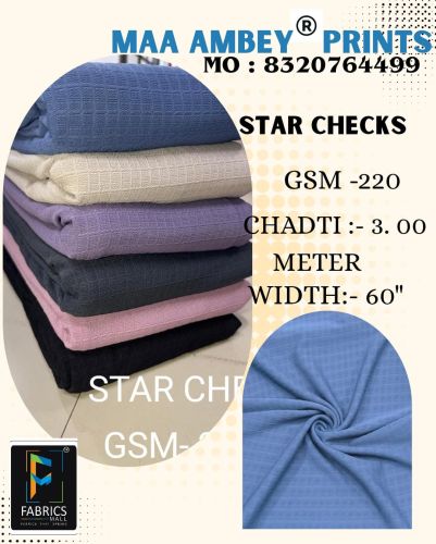 Star Checks Polyester Fabric, Brand Name : Fabricsmall