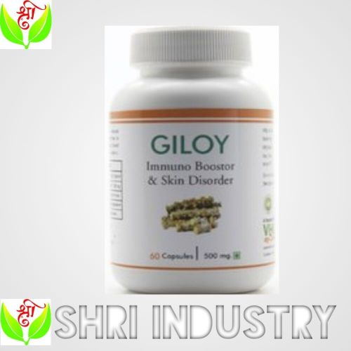 Giloy Capsules, Brand Name : Shri, Packaging Type : Bottle'