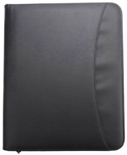 Document Case Organizer PU Zippered Closure, Color : Black