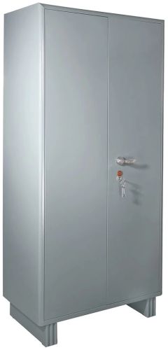Mild Steel 2 Door Office Storewell Cupboard, Color : Gray
