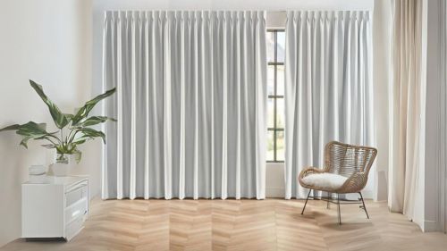 Pleated Curtain Customizable Elegant for Privacy, Aesthetic Appeal