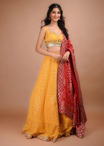 Ranas Yellow Lakhnavi Lehenga 6 Wedding, Festive