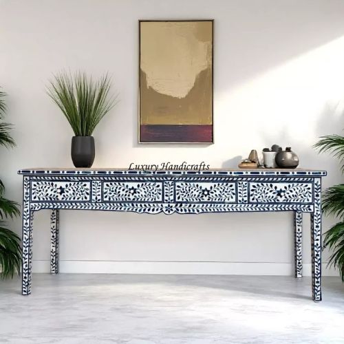 Blue Ella Colored Bone Inlay Console Table