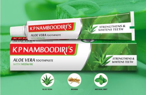 Miswak K P Namboodiri Aloe Vera Toothpaste, Packaging Type : Tube