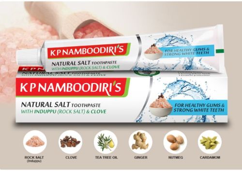 Herbal Actives K P Namboodiris Natural Salt Toothpaste, Color : White