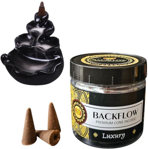 Wood Luxury Backflow Incense Cone 100g, Color : Brown 2inch