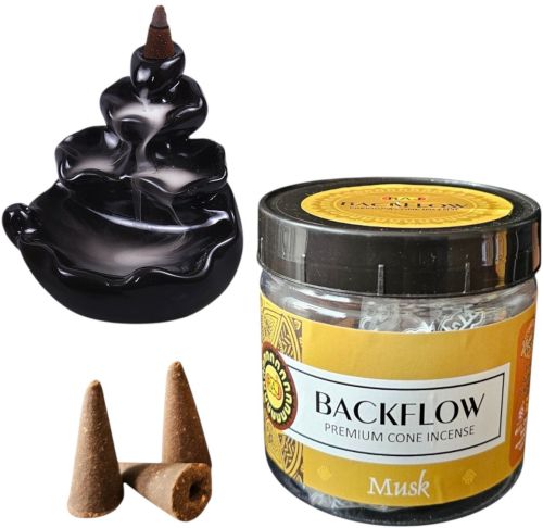 Musk Backflow Incense Cones 100g 2inch