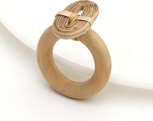 Wood Napkin Ring Holder, Color : Golden 1iinch Common