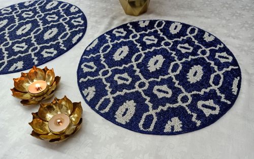 Designer Beaded Placemat 14 inches round