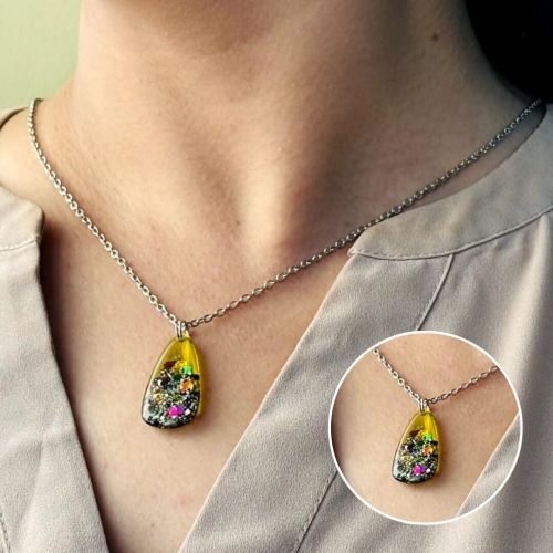 Resin Teardrop Pendant, Brand Name : NIPSTec Adjustable