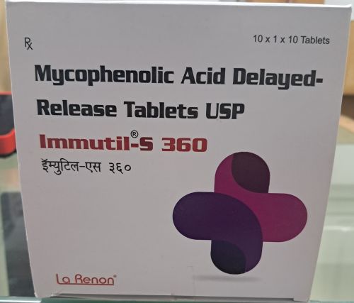 Immutil S Mycophenolic Acid Tablet, Packaging Size : 10x1x10 Capsule