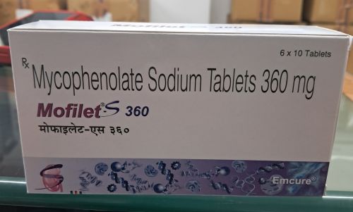 Mofilet S 360mg Mycophenolate Sodium Tablet, Brand Name : Mofilet-S