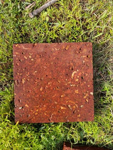 Polished Stone Laterite Paving Tiles, Color : Reddish For Flooring