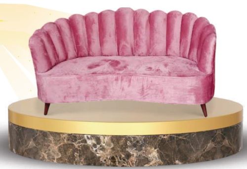 Pink Two Seater Banquet Sofa, Shape : Rectangular