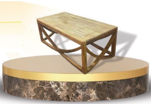 Natural Polished Wooden Coffee Table Customize