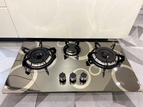 Multiples Cooktops Gas Stove Three Burner GS2006, Color : Black
